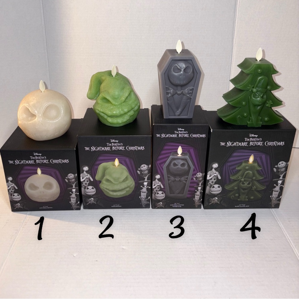 Disney X Luminera Tim Burton Nightmare Before Christmas LED Flameless Candle NEW